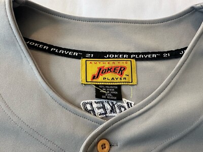 Vintage Rare Joker Player Hip Hop Wear Gray Blue Sz 2XL Cholo