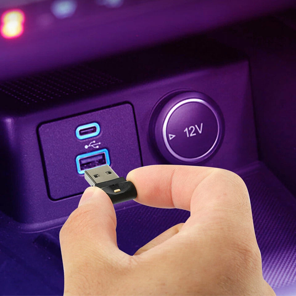 2 Piezas Mini USB LED Coche Luz Interior Estado de ánimo Neón Atmósfera Lámparas Ambientales Inalámbricas Foto 3 de 4
