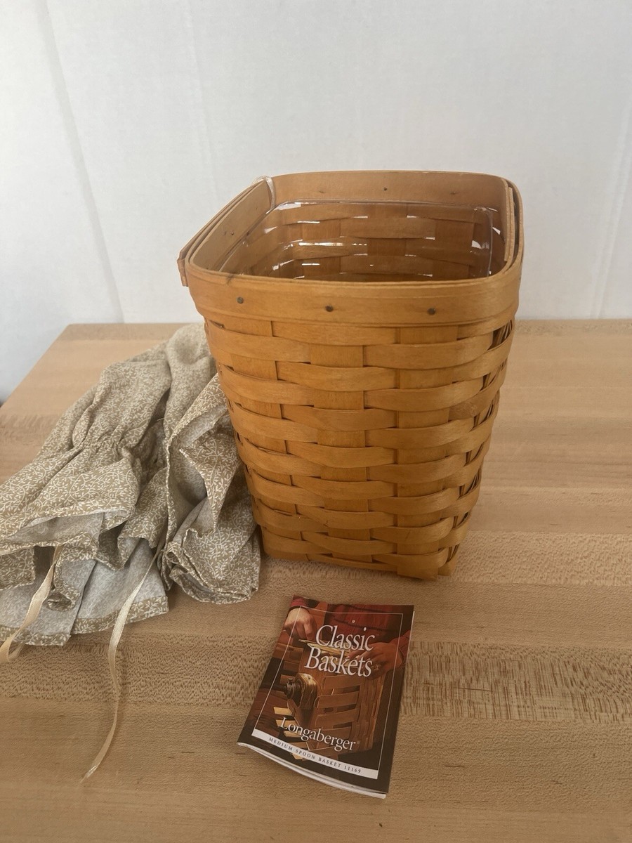 longaberger アメリカ製ヴィンテージオーブンベーカー Vintage Longaberger Basket Handwoven Dresden Ohio USA 2002 With