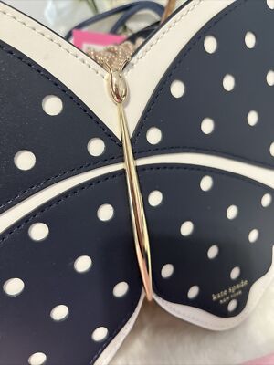 NWT Kate Spade Wing It Butterfly Wicker Satchel/Crossbody