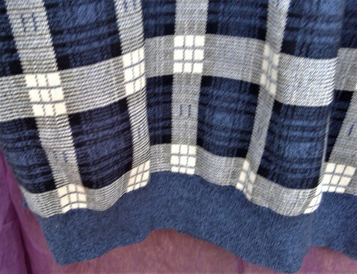 Slazenger men's sweater size XL pullover blue marl Eagle Bend logo plaid front - Picture 5 of 6