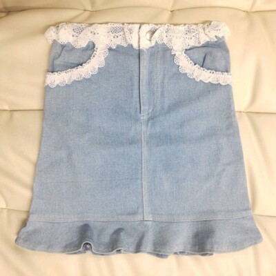Mezzo Piano Denim Skirt 110  Cute girl with frill logo made in Japan  6Size