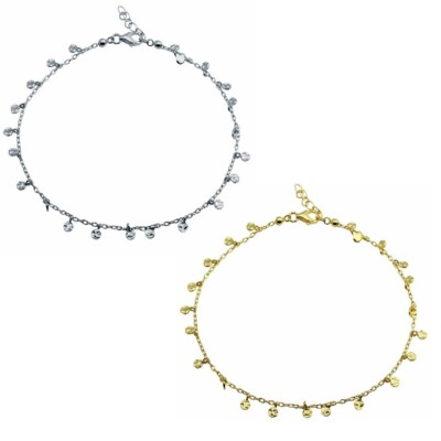 Sterlingsilber Confetti Design Fußkette Armband