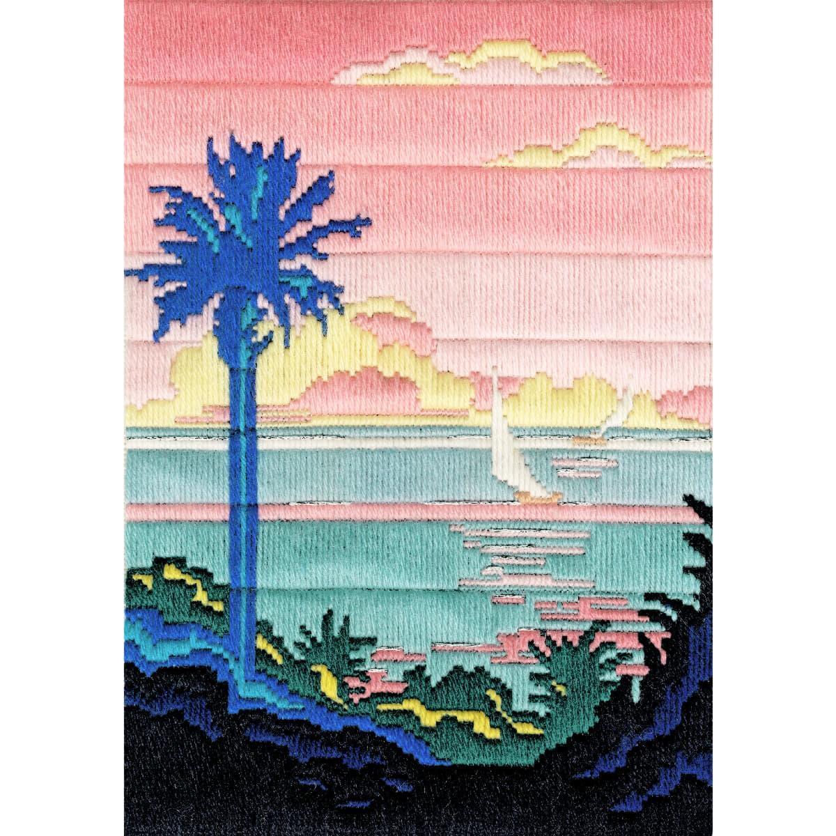 Bothy Threads stamped long stitch kit ""English Riviera"", LSBE1, 19x27cm, DIY