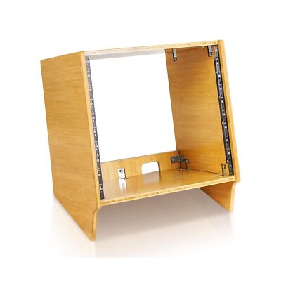 Sound Town DIY 10U Angled Desktop Turret Studio Rack, Solid Carbonized ...