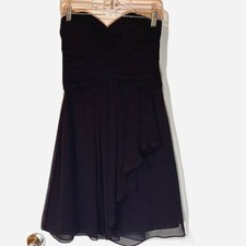 David’s Bridal Navy Strapless Prom Bridesmaid Formal Evening Party Short Dress 2