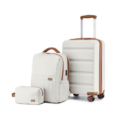 Kono Suitcase Set 3 Piece Luggage Set Carry On Travel Luggage TSA Lock Spinne...