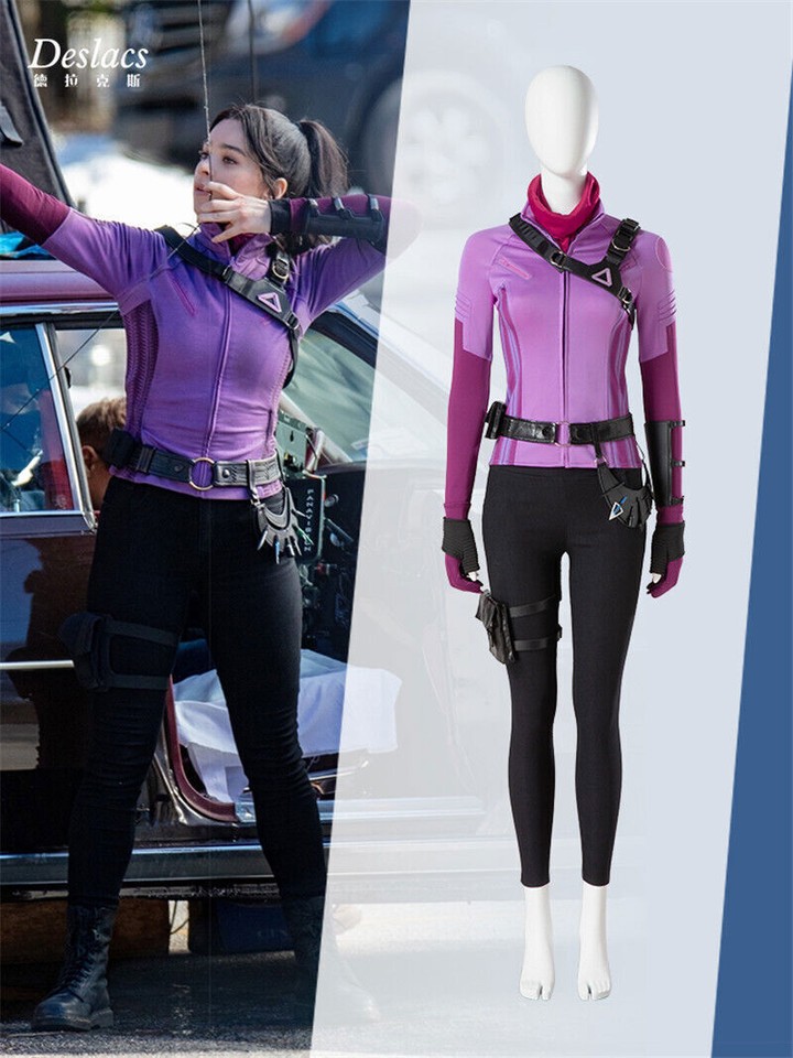 Ojo de Halcón Mujeres Kate Bishop Disfraz Uniforme Conjuntos Fiesta Juegos con disfraces Show Disney MARVEL