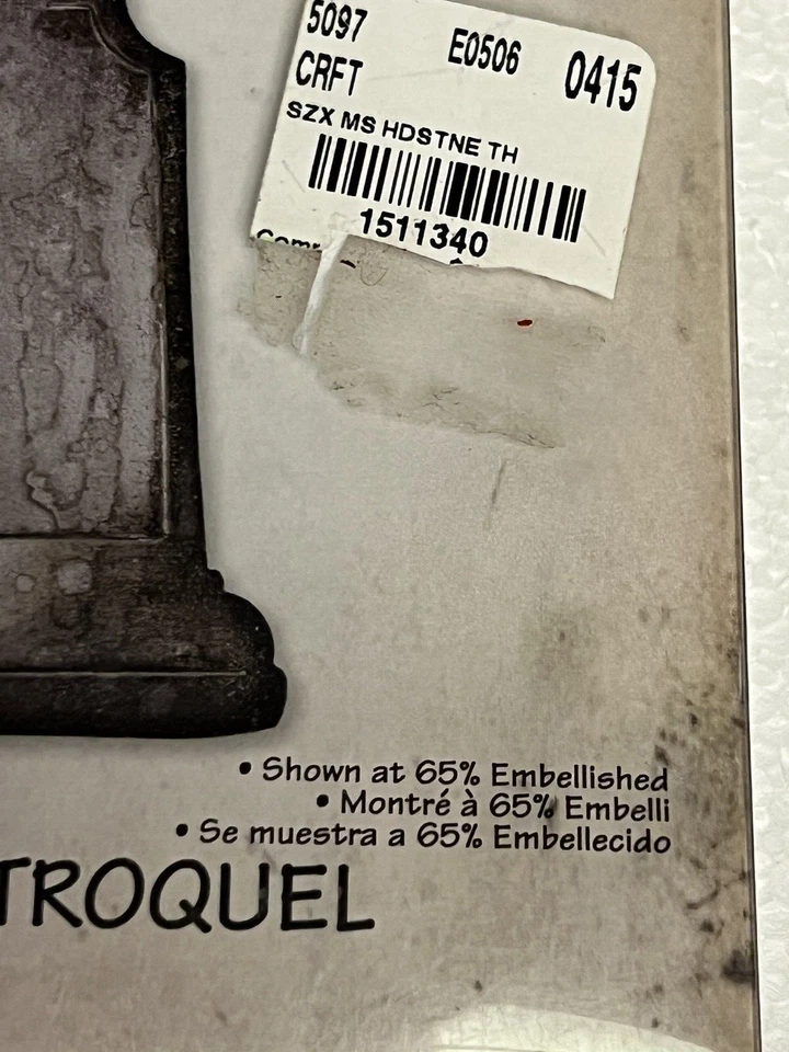 Sizzix Tim Holtz HALLOWEEN TOMBSTONE Bigz Die HEADSTONE TALKING TAG NEW ! - Image 2 of 4