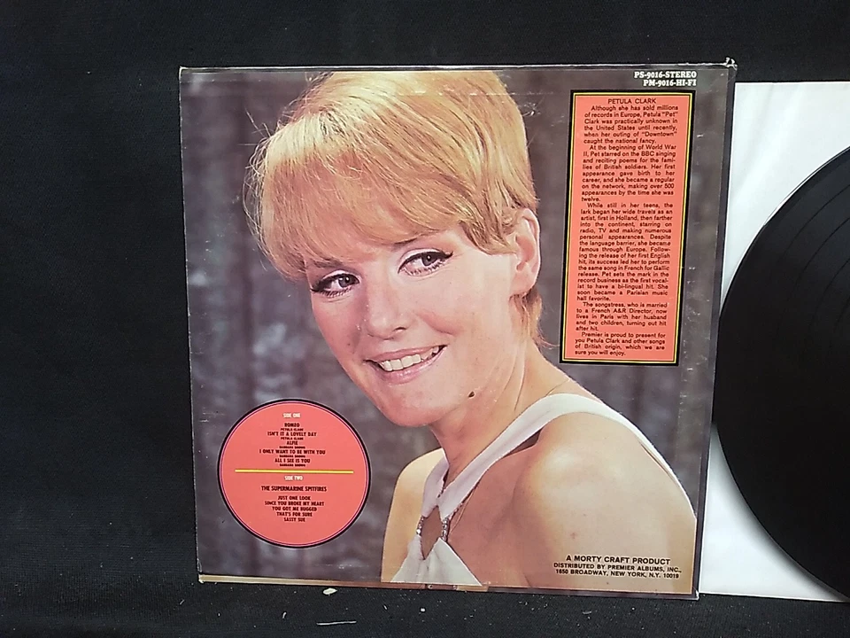 Petula Clark The English Sound Vinyl LP Premier records PS-9016 1967 Foto 4 de 4