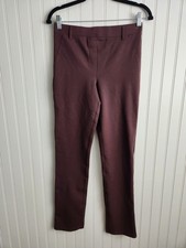 QUINCE Dark Brown Ultra Stretch Ponte Knit Straight Leg Pants Small