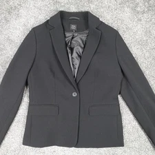 John Lewis Blazer Jacket Black Size 10 Women's Polyester Work Office Smart