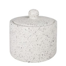 Q-BATH PREMIUM DECOR 1552 Kosmetikbeh&auml;lter, heller Terrazzo