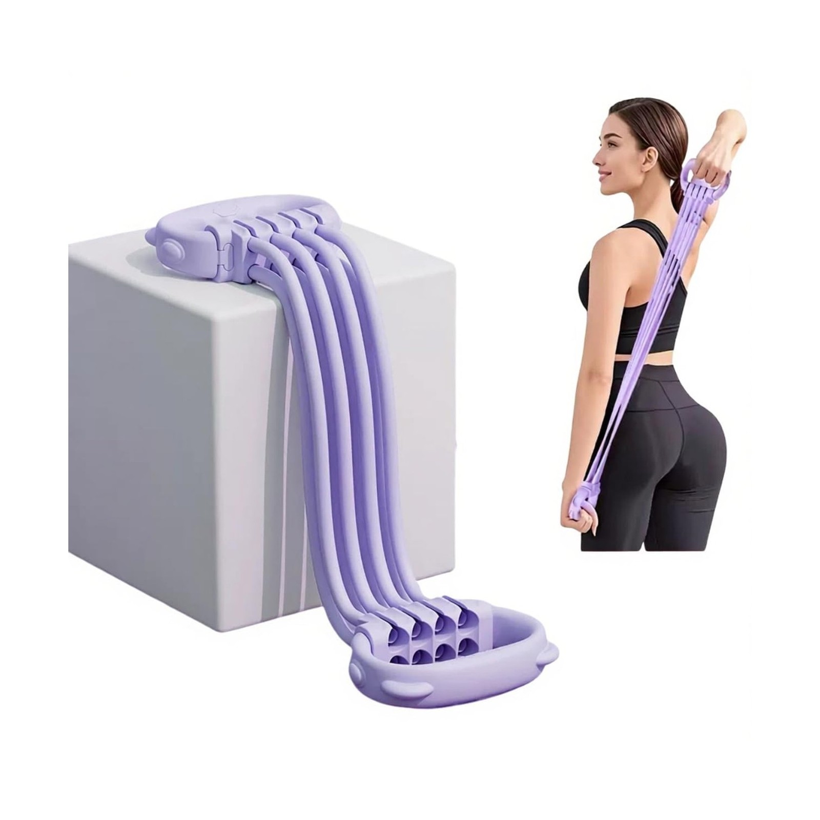 With Handles - 8 Tube Adjustable Silicone Exercise... Fast S