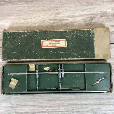 Keuffel & Esser #9155 Beam Compass Drafting Set In Box Untested 12'' Vintage USA