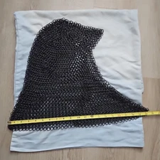 Aluminum Riveted Chainmail Armor Hood Medieval Adult Size Reinassance Festival