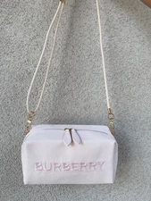 Burberry Crossbody Cosmetic Pouch w/ Adjustable Shoulder Stripe – Reworked Bag