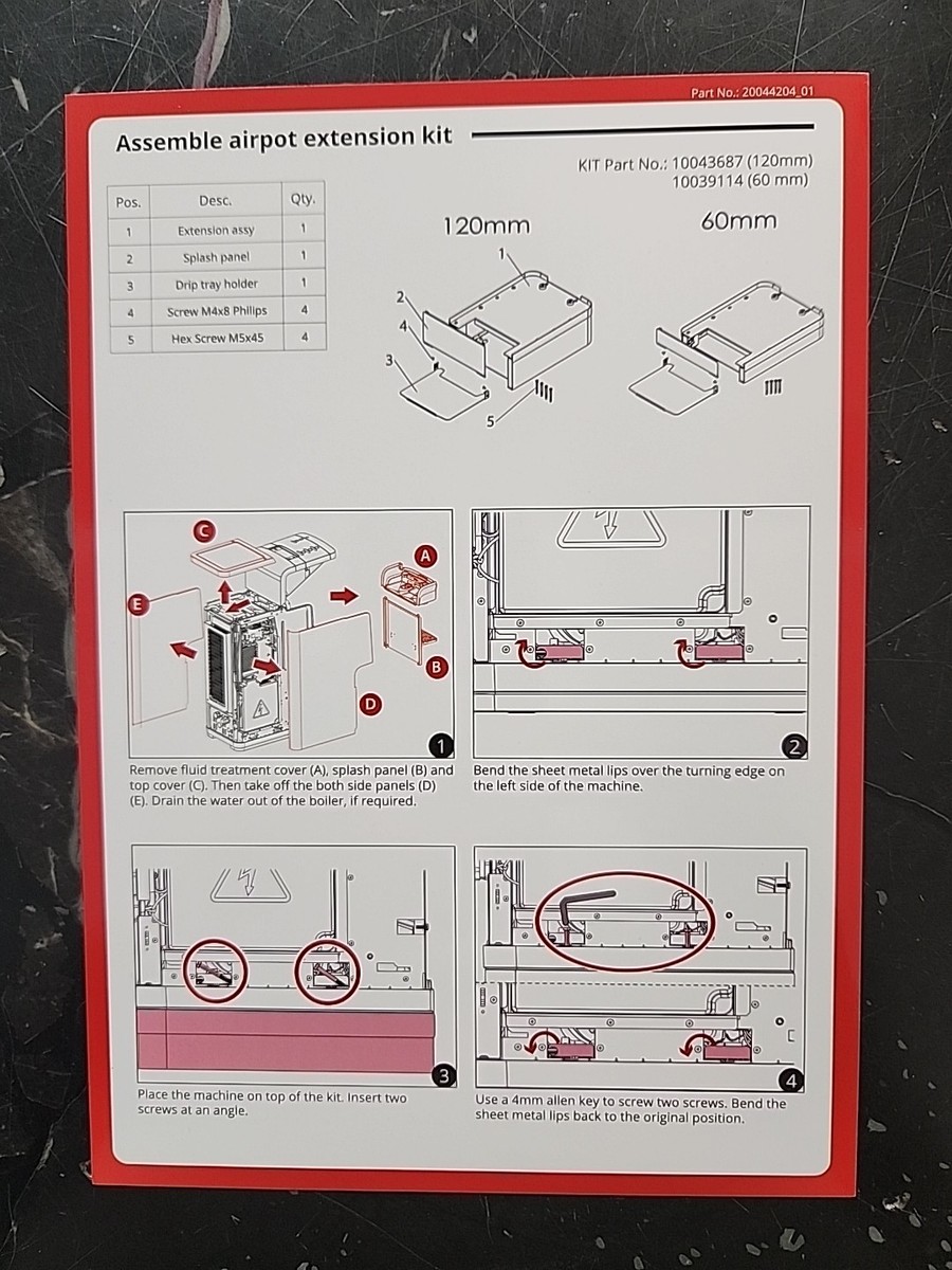 Airpot extension kit 10043687/120mm | eBay
