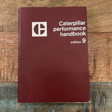 Vintage 1978 Caterpillar Performance Handbook Edition 9 CAT Manual Data Book