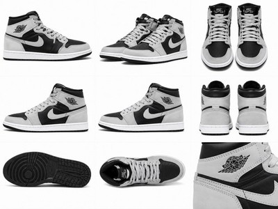 Nike Air Jordan 1 High OG Shadow 2.0 Black Light Smoke Grey Size 5.5M/7W
