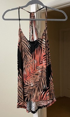 Lascana for Venus Top Artsy Palm Floral Coastal Gypsy Bohemian Women's Medium