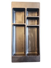 Steelcase Desk Drawer Plastic Office Supply Organizer Black 15" x 7.25" x 1.5"