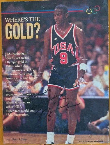 Michael Jordan Where Is The Gold Autographed Picture