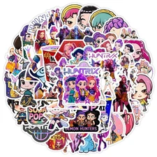 50pcs Waterproof Stickers KPop Demon Hunters Luggage Phone Laptop Water Bottle