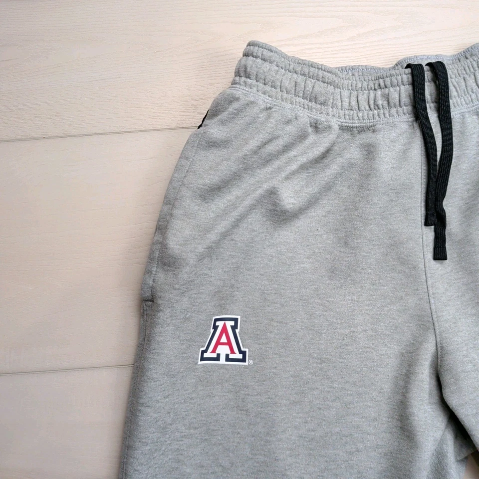 Nike Arizona Wildcats Joggers Sweatpants Mens Large Gray Dri-Fit Zip Pocket Gym - Image 2 of 4