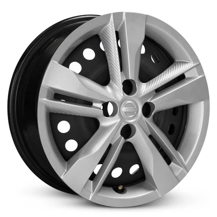 Rueda y tapacubos de acero de 16 pulgadas de despegue originales OEM para Nissan Kicks 2018-2024 Foto 2 de 4