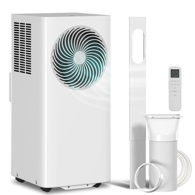 Mobiles Klimagerät 9000 BTU 2,6 kW, 4-in-1 Mobile Klimaanlage mit Abluftschlauch