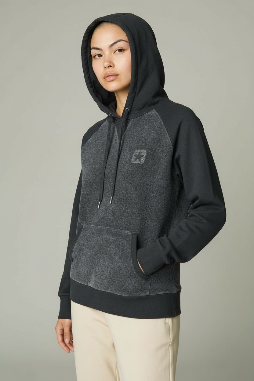 Converse Sudadera con Capucha Cinilla Bolsillos Frontales XL Chica Adulto Ropa S