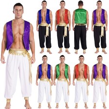 DE Herren Arabischer Prinz Kostüm Weste Aladdinhose Fasching Halloween Outfit