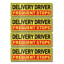 YIKIADA Delivery Driver Car Magnet Sign 12 4 Inch Driver, Yellow