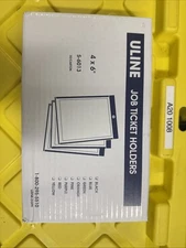 Uline 4 x 6" Job Ticket Holders, 50 S-6013 Black NEW NIB S6013