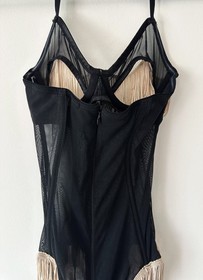 La Perla Black Sheer Lace Mesh Bodysuit XS/XXS B cup