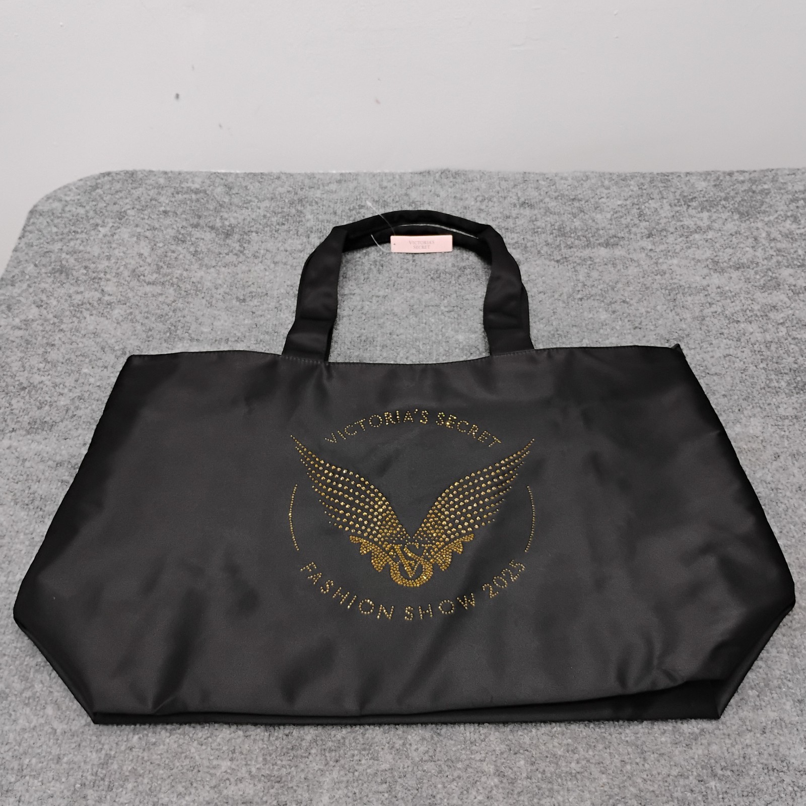 Victoria Secret Fashion Show 2025 Angel Wings Rhinestone Black Tote Bag NEW
