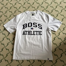 Hugo Boss x Russell Athletic Shirt Adult Large White Short Sleeve Tee Spellout