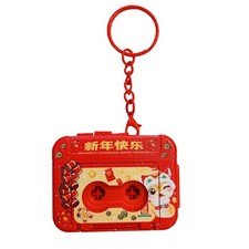 New Year Voice Recorder Ornament Funny Music Box Pendant Keychain Toy for Kids