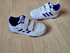 Jungen Adidas Klettschuhe, Turnschuhe, Sneaker, Sportschuhe, blau, weiss, 33 1/2
