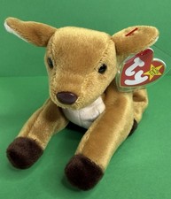 TY Beanie Babies Whisper the Fawn 6" Plush Deer Toy Stuffed Animal with Tag.