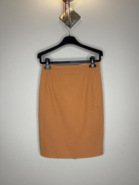 Women Jil Sander Skirt Orange Cotton 34 / XS / 42