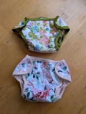 Set of 2 Premee Newborn Floral Cloth Diaper Covers Snap Closure