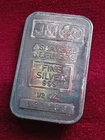 Johnson Matthey 1/2 Oz 999 Vintage Silver Bar,Flat Back Variety,Toner!
