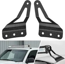 2PCS 52 Curved LED Light Bar Bracket at Upper Windshield Roof Cab for 07-13 Pi