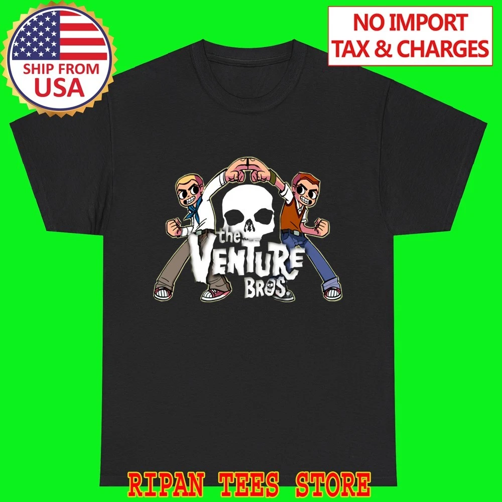T-shirt Homme The Venture Bros – Taille S à 5XL – Noir 100% Coton – Neuf Avec étiquettes