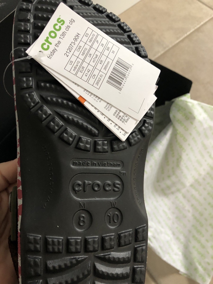 crocs clog friday the 13th jason movie M8/W10 mens 8 womens  display picture 2