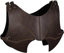 Medieval Faux Leather Chest Armor, Retro Mercenary Knight Archer Body Armor