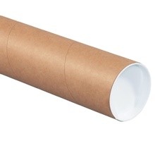 3 x 42" Kraft Mailing Tubes with Caps-Pack of 24