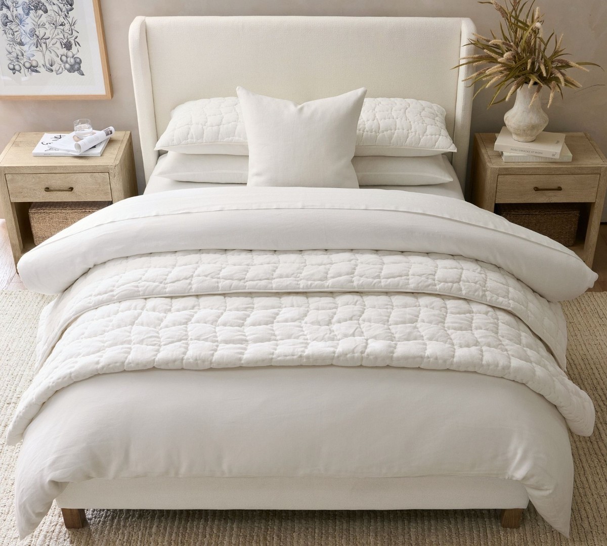 Pottery Barn Cozy Cloud Handcrafted Quilt
